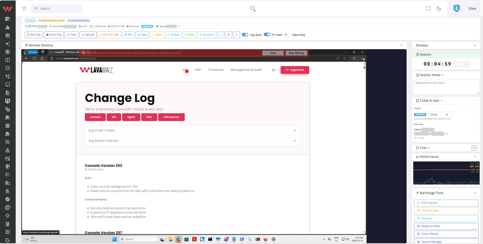 Free web chat for MSPs with Lavawall